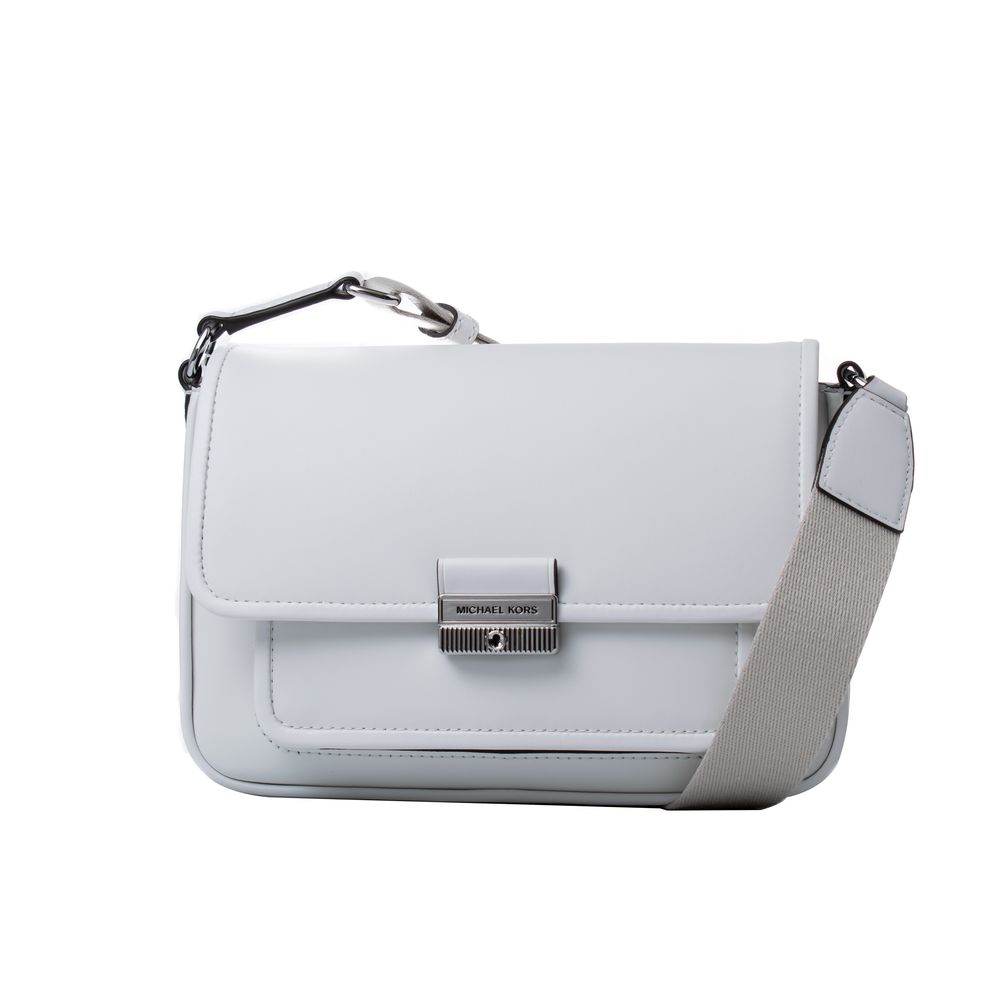 Michael Kors - Polished Leather Structured Shoulder Bag - White Michael Kors