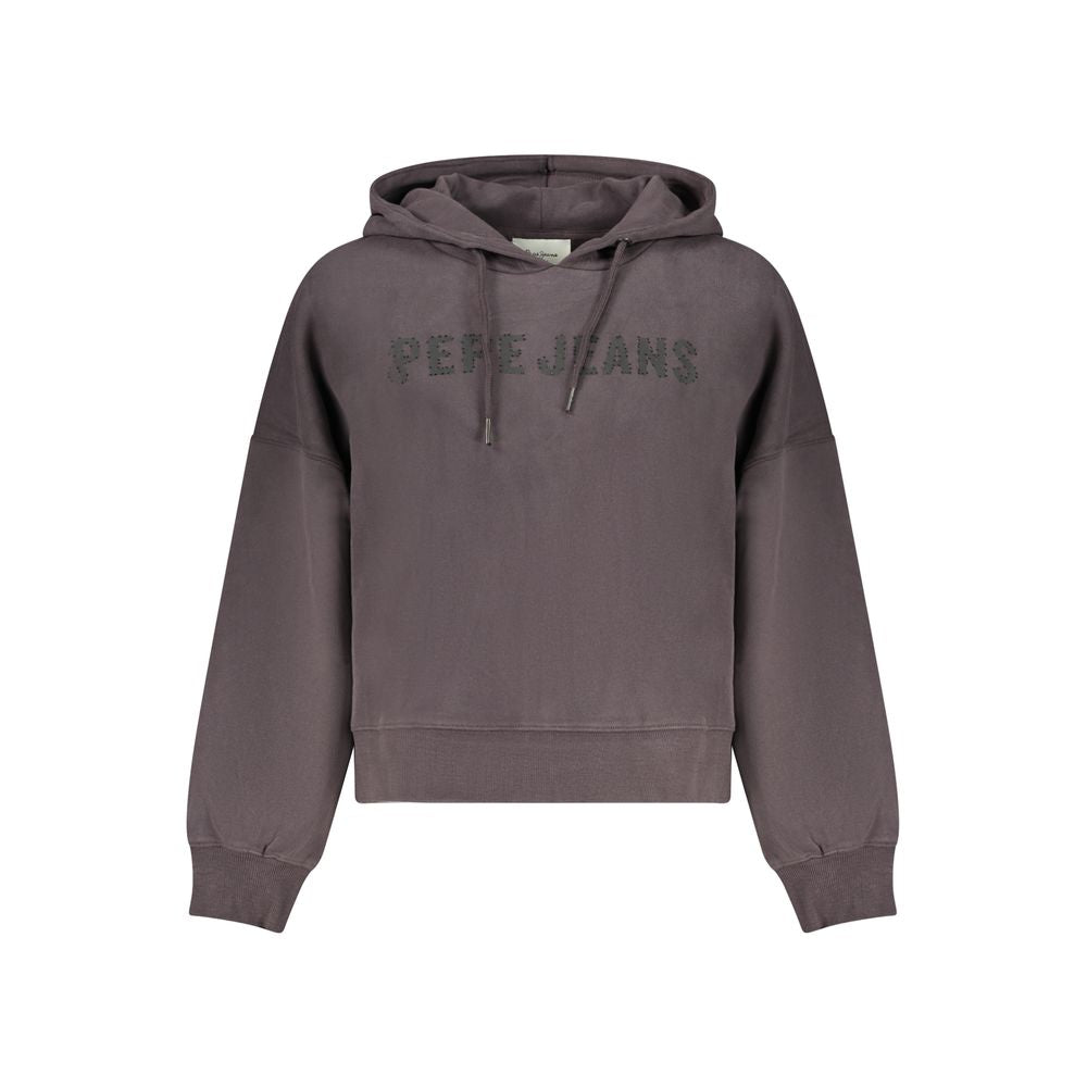 Pepe Jeans - Relaxed Rhinestone Logo Pullover Hoodie - Grey Pepe Jeans