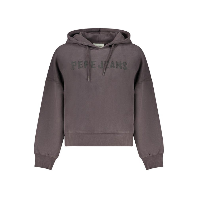 Pepe Jeans - Relaxed Rhinestone Logo Pullover Hoodie - Grey Pepe Jeans