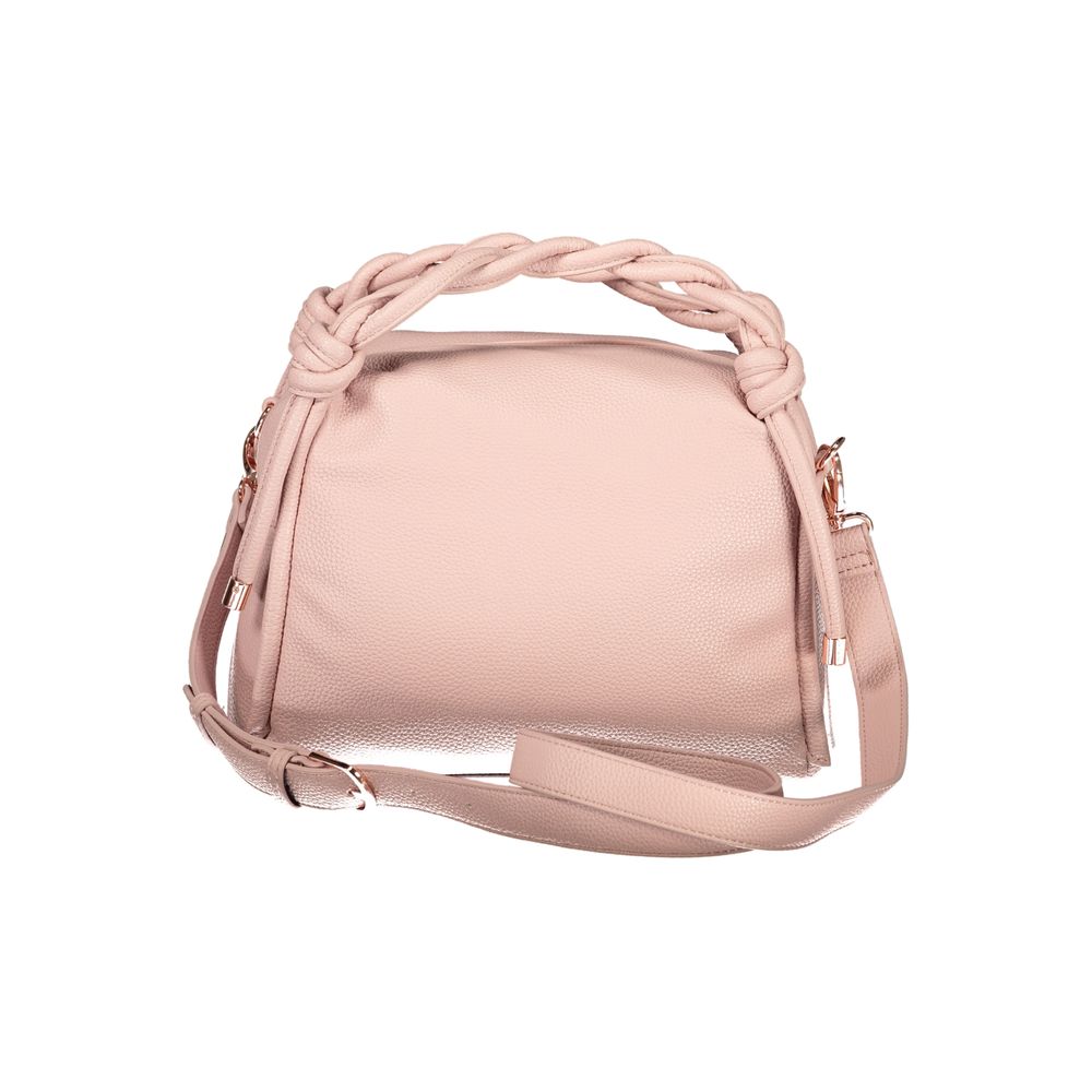 Valentino - Elegant Braided Handle Structured Handbag - Pink Mario Valentino