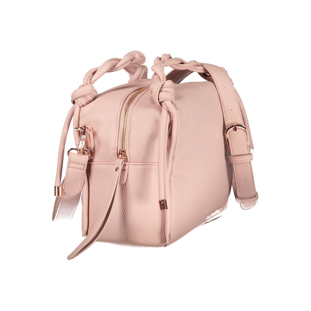 Valentino - Elegant Braided Handle Structured Handbag - Pink Mario Valentino