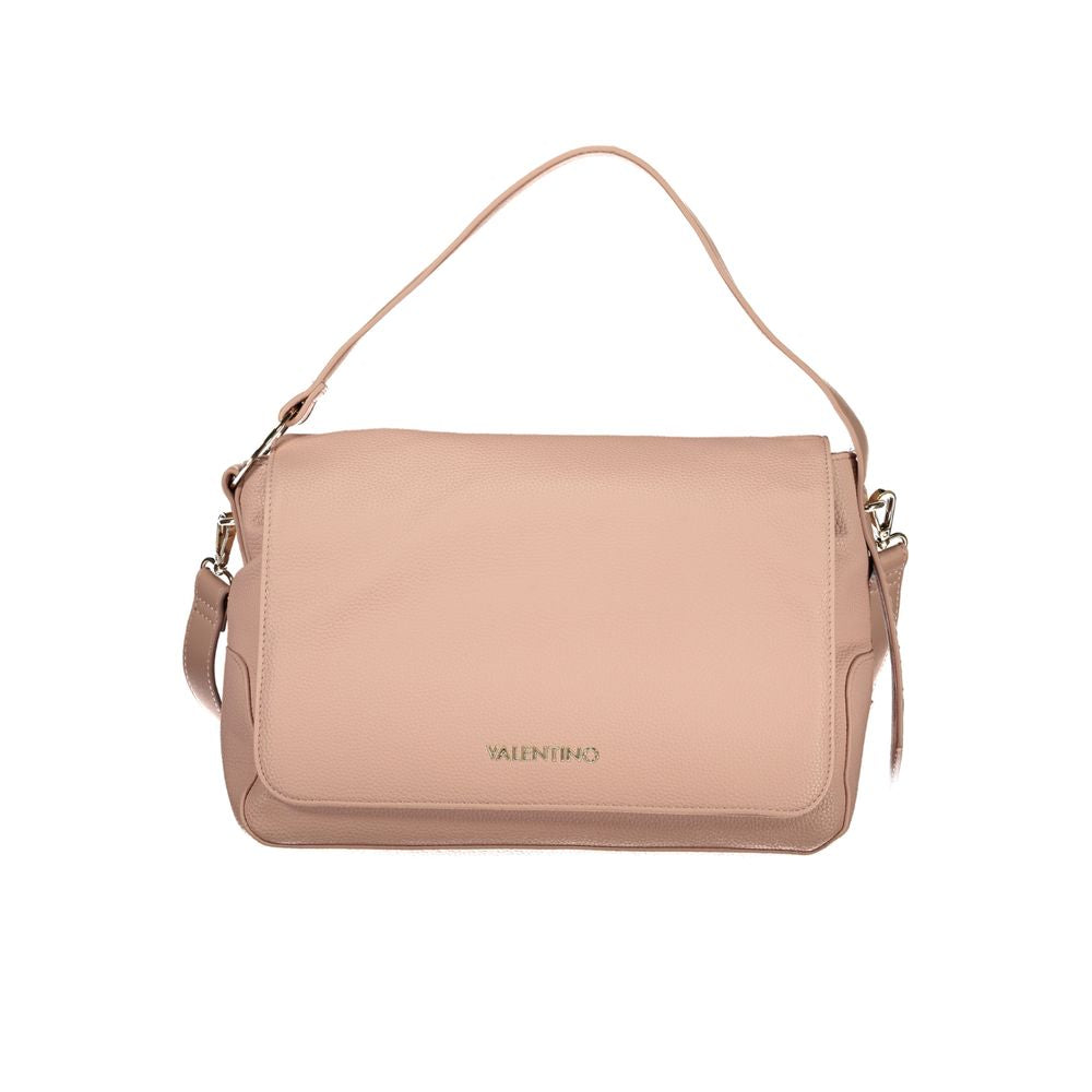 Valentino - Sophisticated Textured Flap Shoulder Bag with Adjustable Strap - Pink Mario Valentino