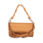 Valentino - Chic Braided Handle Textured Shoulder Bag - Tan Mario Valentino