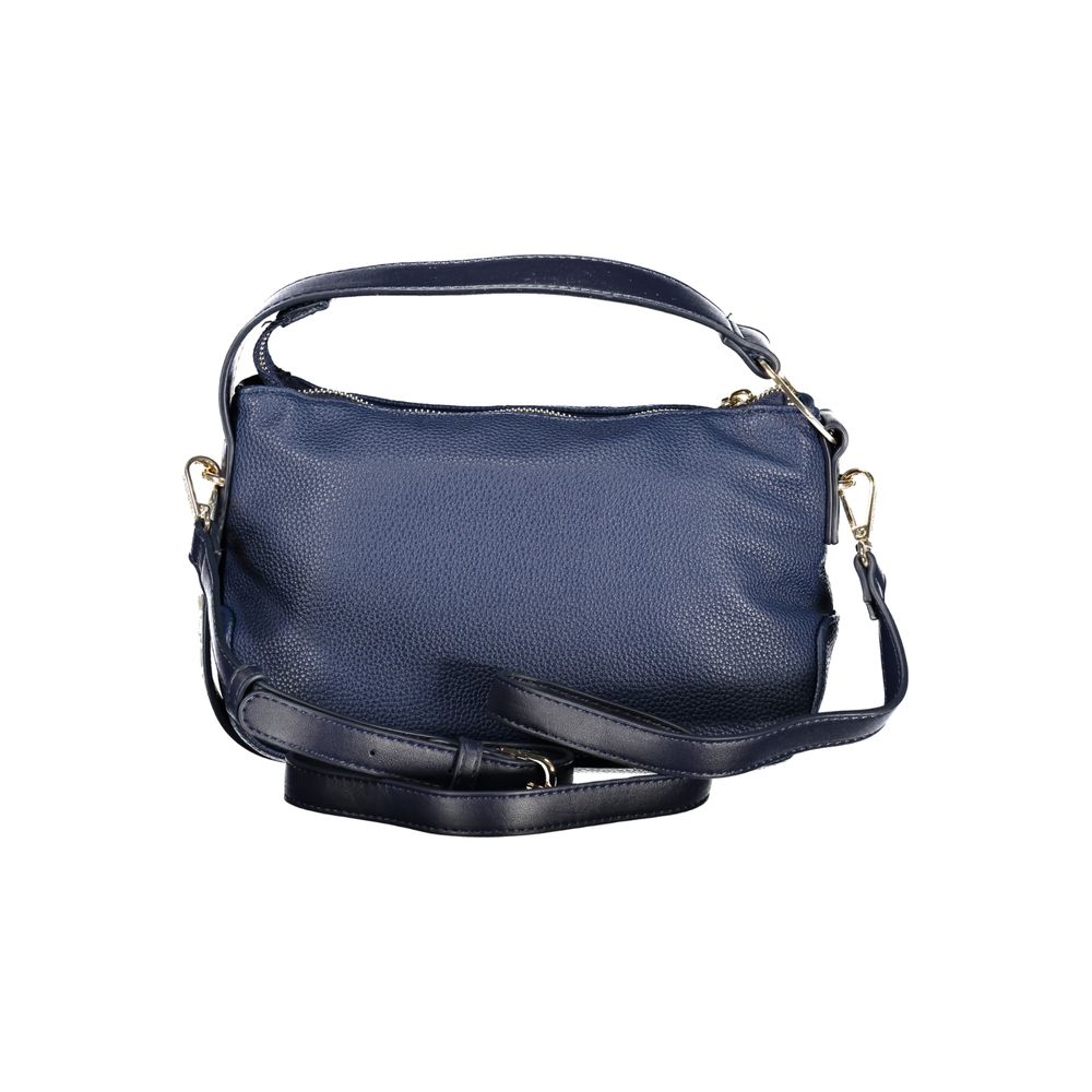 Valentino - Structured Textured Polyethylene Shoulder Bag - Navy Blue Mario Valentino