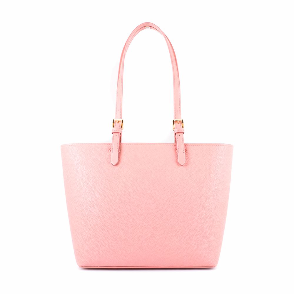 Michael Kors - Polished Textured Canvas Structured Tote Bag - Pink Michael Kors