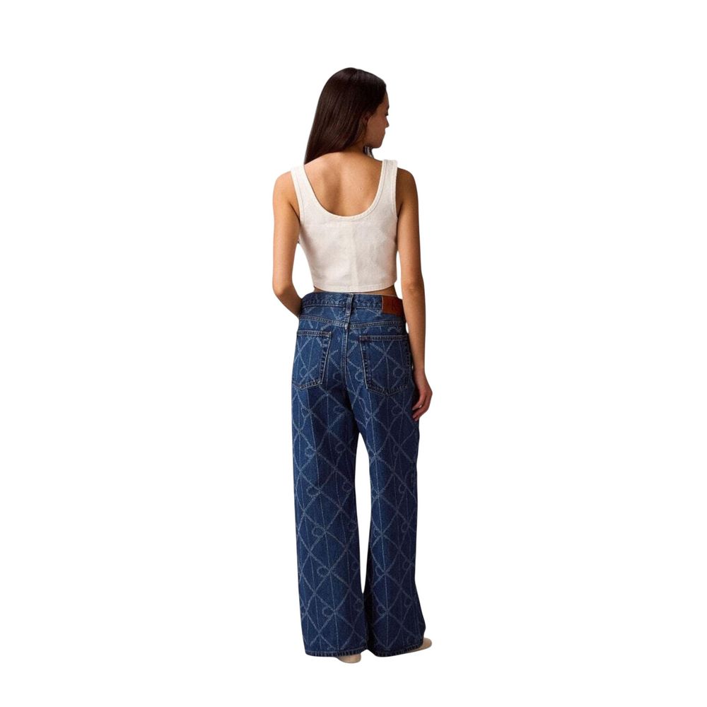 Calvin Klein Jeans - Low Rise Baggy Logo Print Denim Jeans - Blue Calvin Klein Jeans