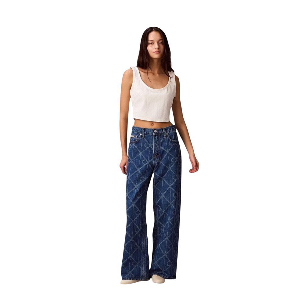 Calvin Klein Jeans - Low Rise Baggy Logo Print Denim Jeans - Blue Calvin Klein Jeans