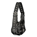 Desigual - Edgy Textured Eyelet Detail Shoulder Bag - Black Desigual