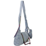 Desigual - Eclectic Denim Shoulder Bag With Heart Charm - Azzurro Desigual