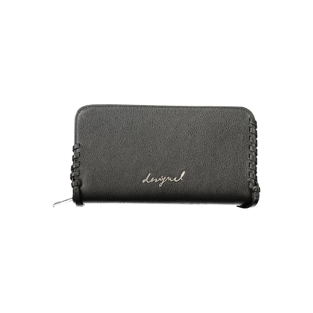 Desigual - Textured Polyethylene Zip Wallet - Black Desigual