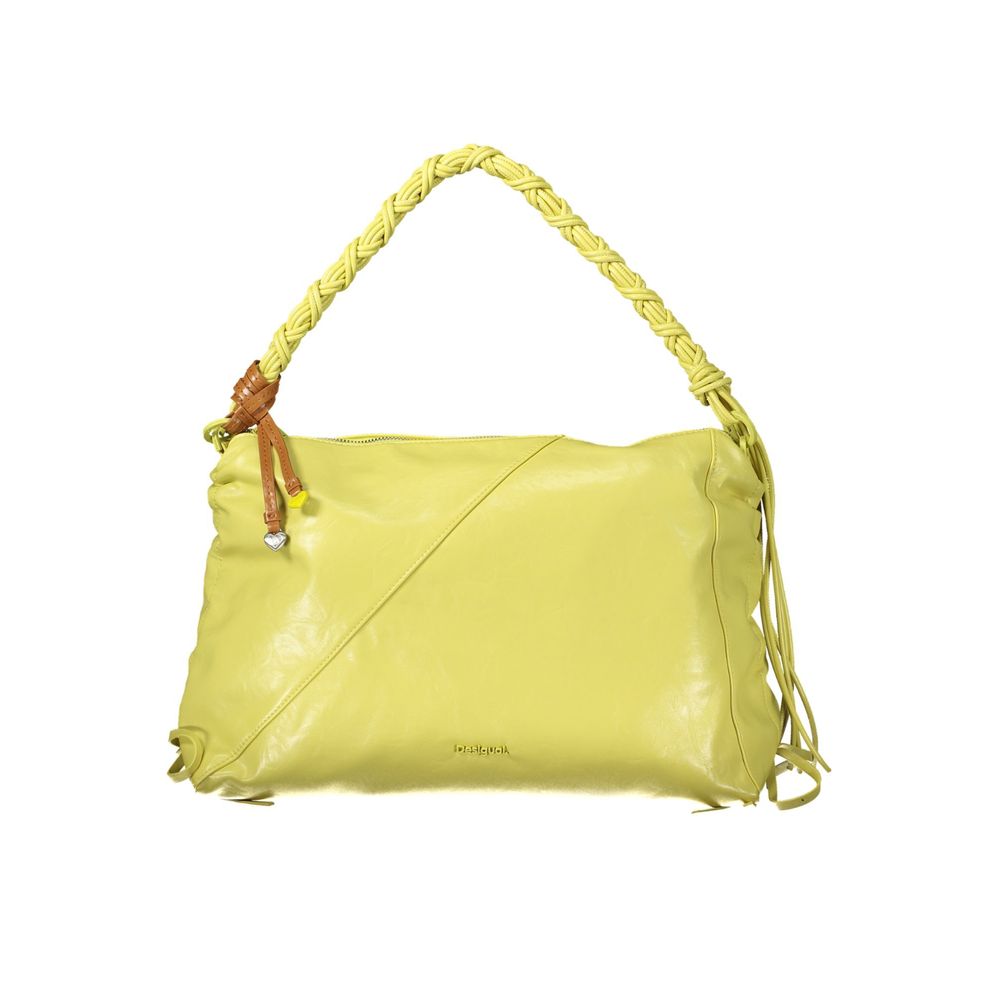 Desigual - Vibrant Braided Handle Polyethylene Shoulder Bag - Yellow Desigual
