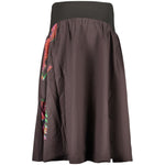 Desigual - Bold Abstract Print High-Waist Midi Skirt - Black Desigual