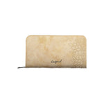 Desigual - Sophisticated Embossed Leaf Zip Wallet - Beige Desigual