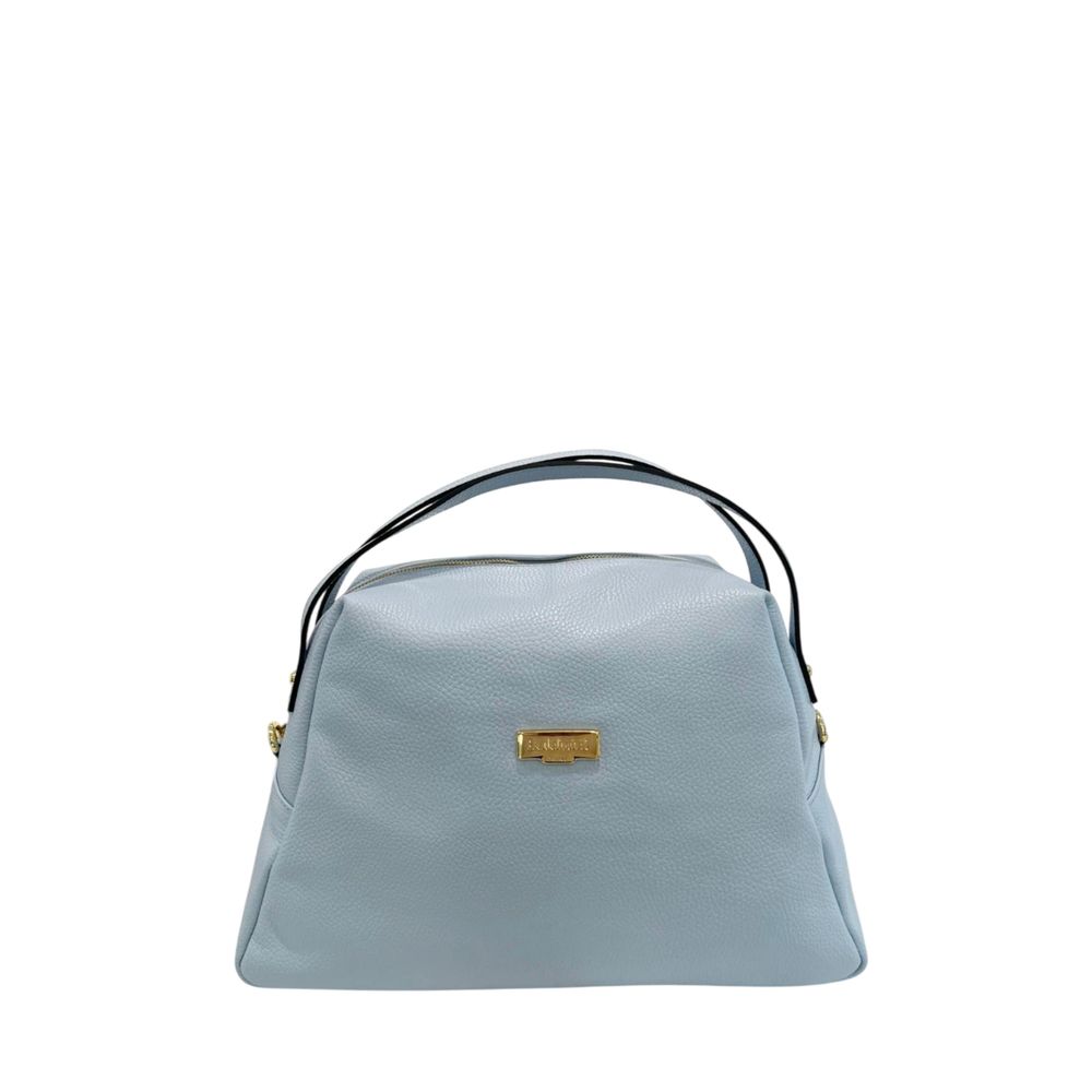 Baldinini Trend - Structured Pebbled Cowhide Shoulder Clutch Bag - Light Blue Baldinini Trend