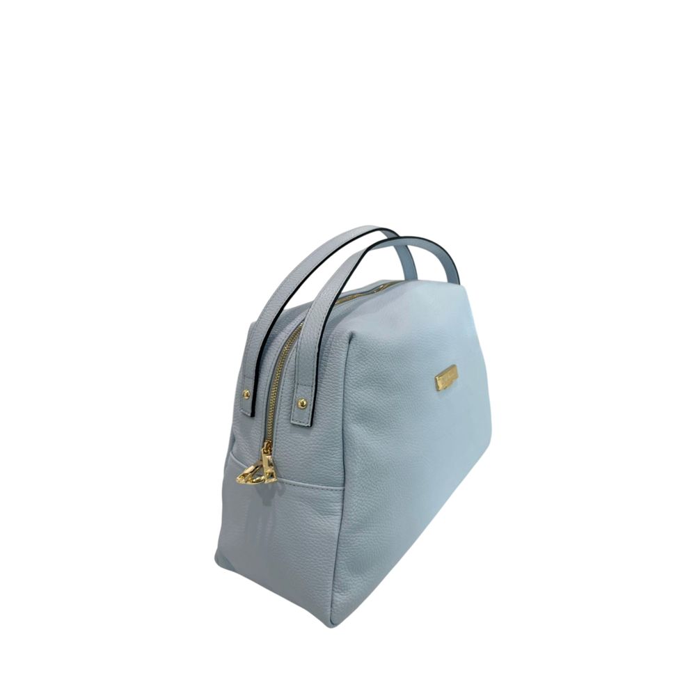 Baldinini Trend - Structured Pebbled Cowhide Shoulder Clutch Bag - Light Blue Baldinini Trend