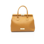Baldinini Trend - Structured Textured Shoulder Bag With Top Handles - Tan Baldinini Trend