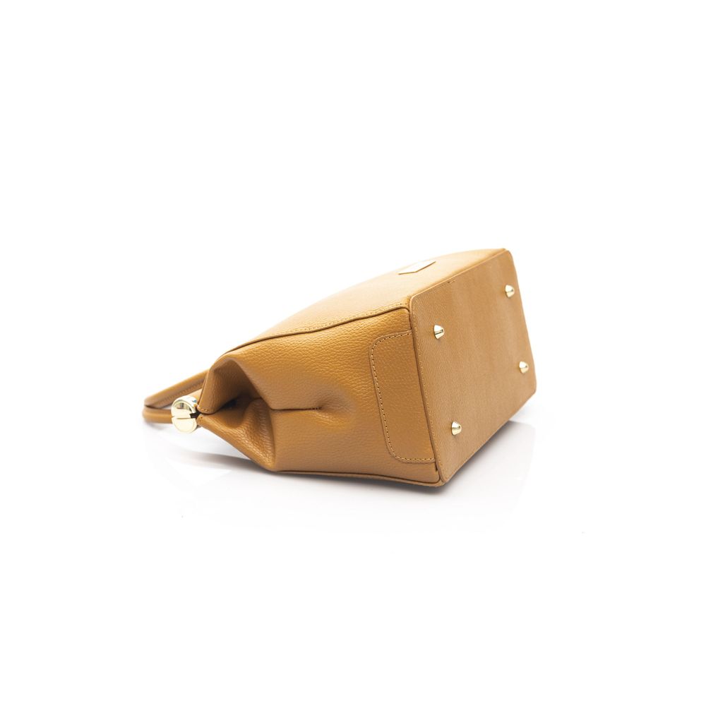 Baldinini Trend - Structured Textured Shoulder Bag With Top Handles - Tan Baldinini Trend