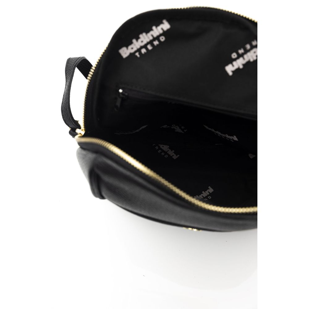 Baldinini Trend - Polished Cowhide Mini Backpack Crossbody - Black Baldinini Trend