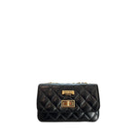 Baldinini Trend - Polished Cowhide Mini Backpack Crossbody - Black Baldinini Trend