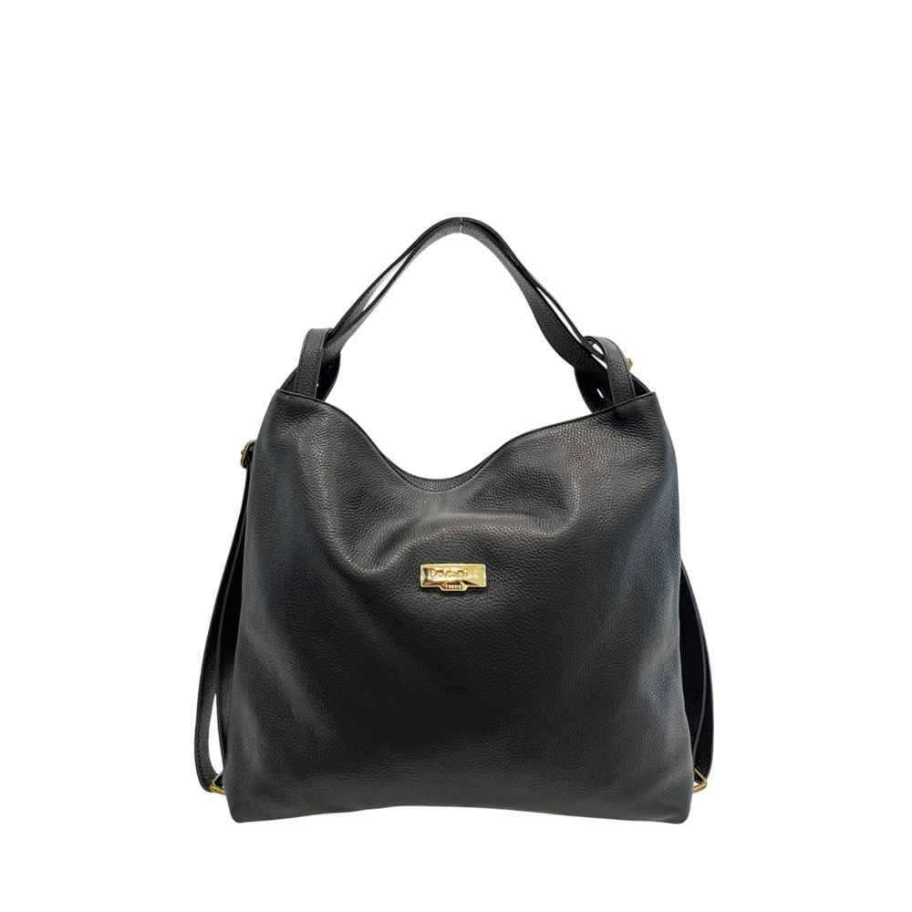 Baldinini Trend - Soft Convertible Cowhide Backpack - Black Baldinini Trend