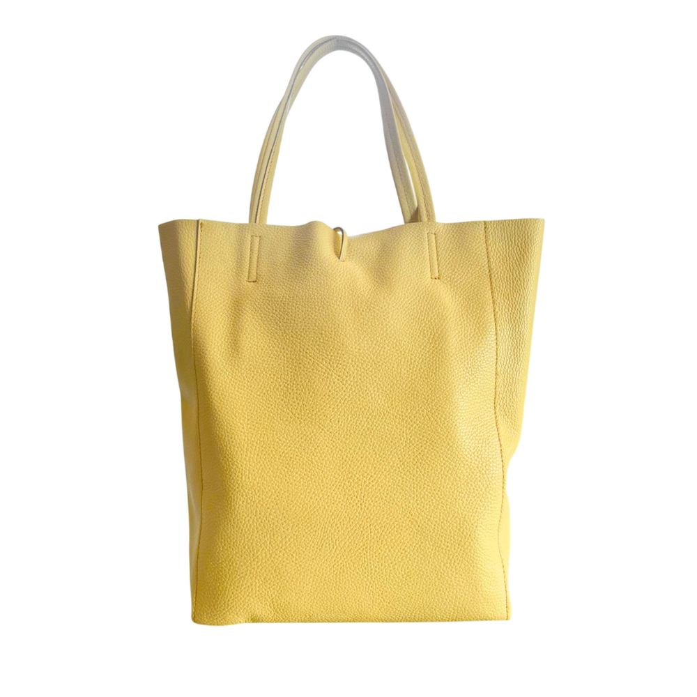 Baldinini Trend - Textured Bicolor Cowhide Tote Bag - Yellow Baldinini Trend