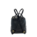 Baldinini Trend - Textured Cowhide Flap Backpack with Gold Hardware - Black Baldinini Trend