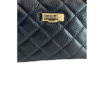 Baldinini Trend - Structured Quilted Cowhide Mini Shoulder Bag - Black Baldinini Trend