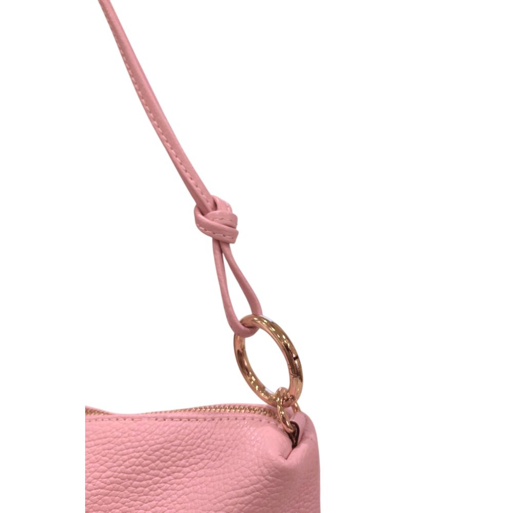 Baldinini Trend - Soft Pebbled Leather Knotted Strap Shoulder Clutch - Pink Baldinini Trend