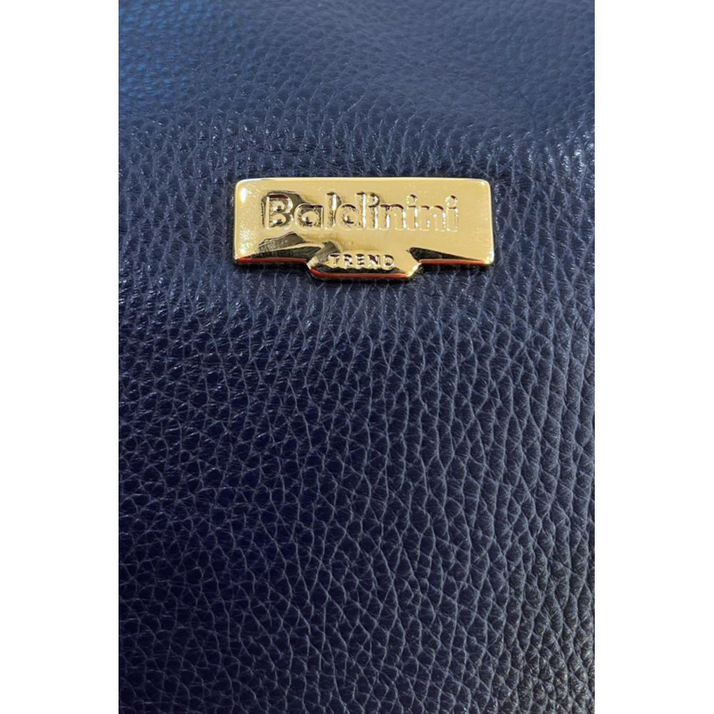 Baldinini Trend - Polished Blue Cowhide Convertible Clutch Bag - Blue Baldinini Trend