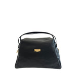 Baldinini Trend - Structured Textured Cowhide Shoulder Bag with Gold Hardware - Black Baldinini Trend
