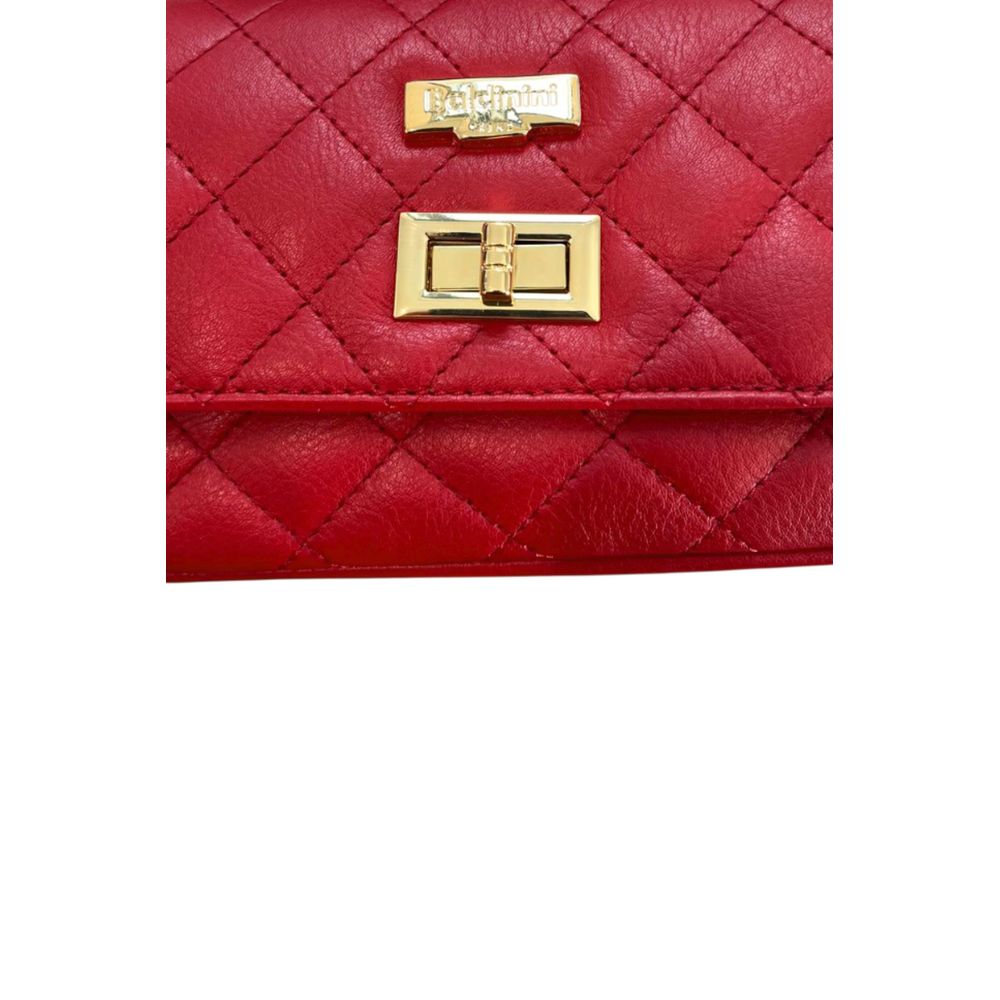 Baldinini Trend - Quilted Cowhide Mini Crossbody Bag - Red Baldinini Trend