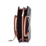 Michael Kors - Structured Logo Print Leather Tote Bag - Brown Michael Kors