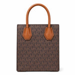 Michael Kors - Structured Monogram Mini Tote Bag - Brown Michael Kors