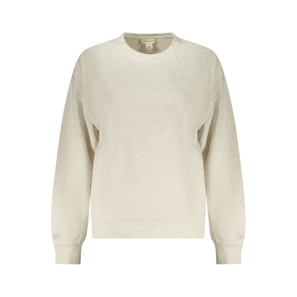Calvin Klein - Refined Non-Brushed Cotton Crew Neck Sweatshirt - Gray Calvin Klein
