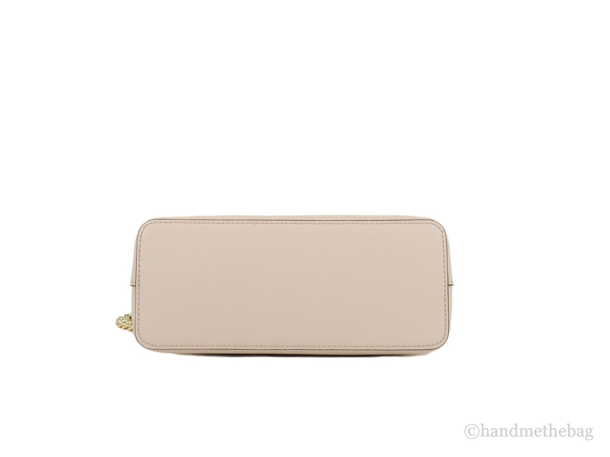 Michael Kors - Polished Leather Dome Crossbody Bag - Beige Michael Kors