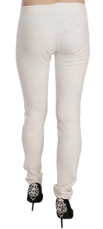 Just Cavalli - Polished Mid-Rise Skinny Dress Trousers - White Just Cavalli