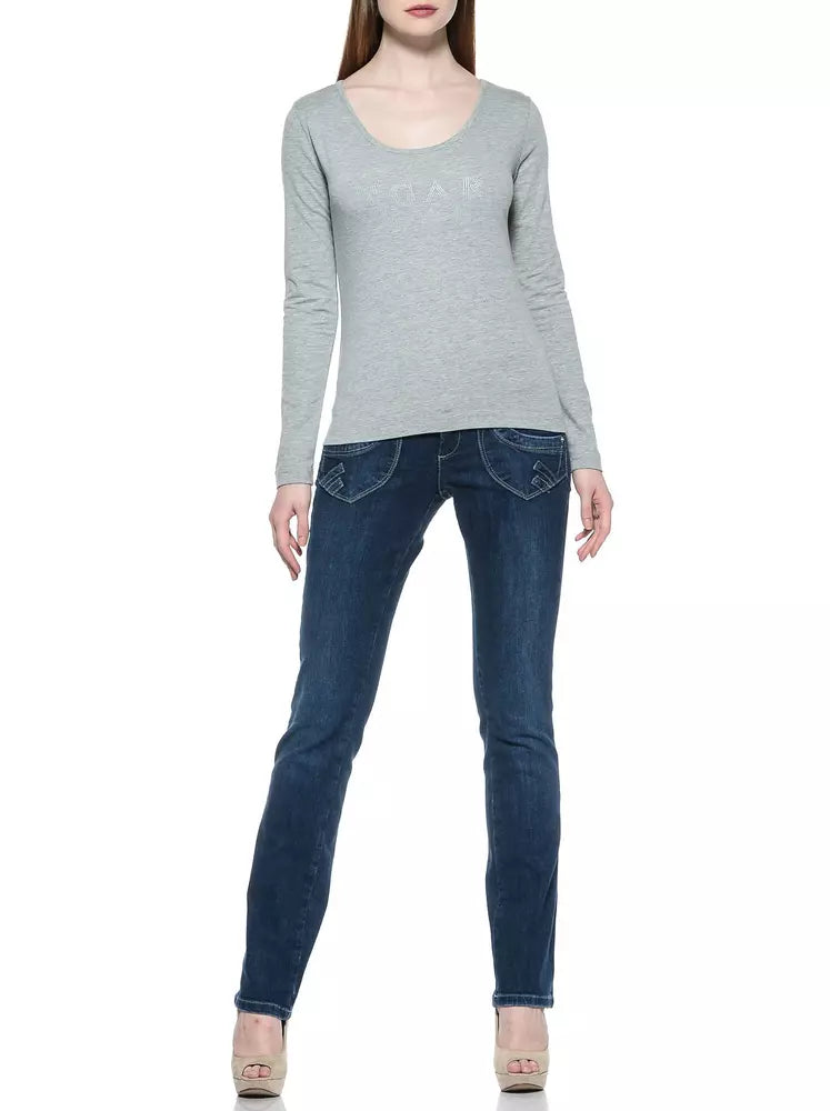 Ungaro Fever - Figure-Flattering Regular Fit Straight Jeans - Blue Ungaro Fever