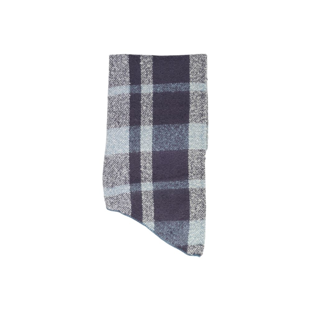Only - Classic Check Soft Polyester Scarf - Turquoise Blue Check Only