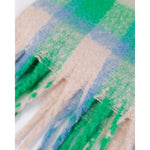 Only - Classic Check Fringe Scarf - Green Multi Only