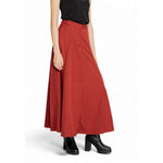 Vero Moda - Elegant High-Waist Flowy Maxi Skirt - Red Vero Moda