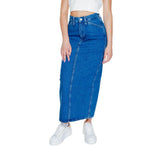 Calvin Klein Jeans - Contemporary High-Rise Denim Maxi Skirt - Blue Calvin Klein Jeans