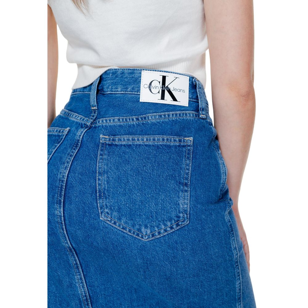 Calvin Klein Jeans - Contemporary High-Rise Denim Maxi Skirt - Blue Calvin Klein Jeans