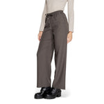Only - Effortless High-Waist Wide Leg Palazzo Pant - Grey Only