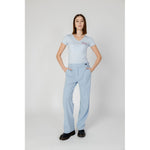 Only - Polished Straight Leg Cigarette Pant - Light Blue Only
