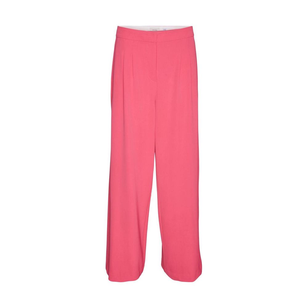 Vero Moda - Elegant Wide Leg Pleated Palazzo Trousers - Pink Vero Moda