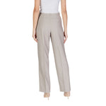 Vero Moda - Sophisticated Herringbone Wide Leg Tailored Trousers - Grey Vero Moda