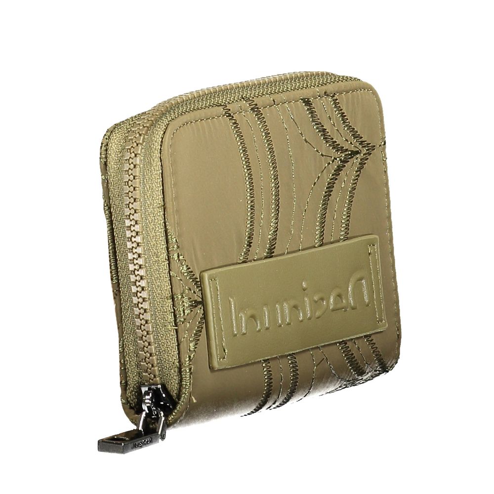 Desigual - Vibrant Embroidered Zip Wallet - Green Desigual