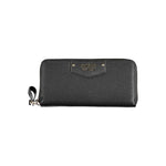 Guess Jeans - Sleek Textured Polyethylene Zip Wallet with Wrist Strap - Black Guess Jeans