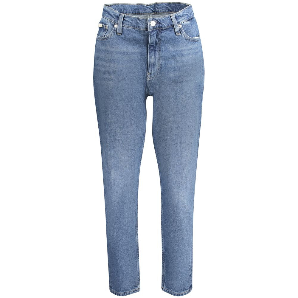 Calvin Klein - High-Rise Washed Mom Jeans - Blue Calvin Klein