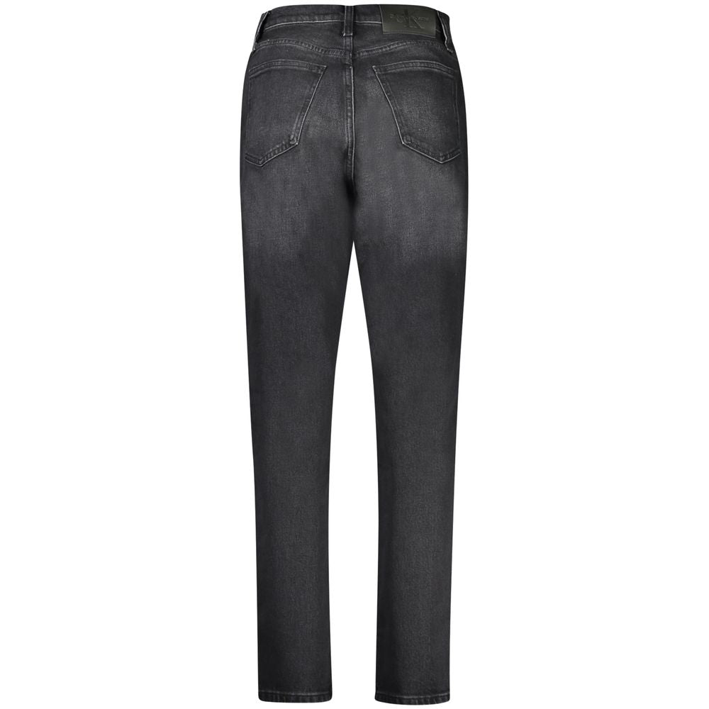 Calvin Klein - Classic High-Rise Cotton Mom Jeans - Black Calvin Klein